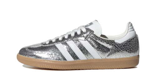 Samba OG Silver Metallic Cracked Leather